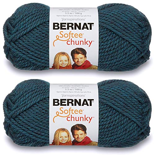 Bernat 2-Pack - Softee Chunky Yarn, Teal, Single Ball