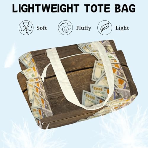 Sac à main bois imprimé dollar design exclusif matelassé