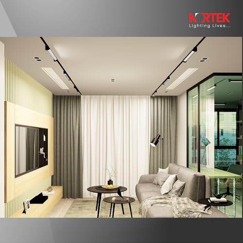 Image of Nortek Bella+ 12W Track Light | LED Spot Light for Ceiling, Focus Lights for Wall & False Ceiling | Adjustable Track Lights for Home, Showroom | Modern Spotlight Design - Cool White, 1