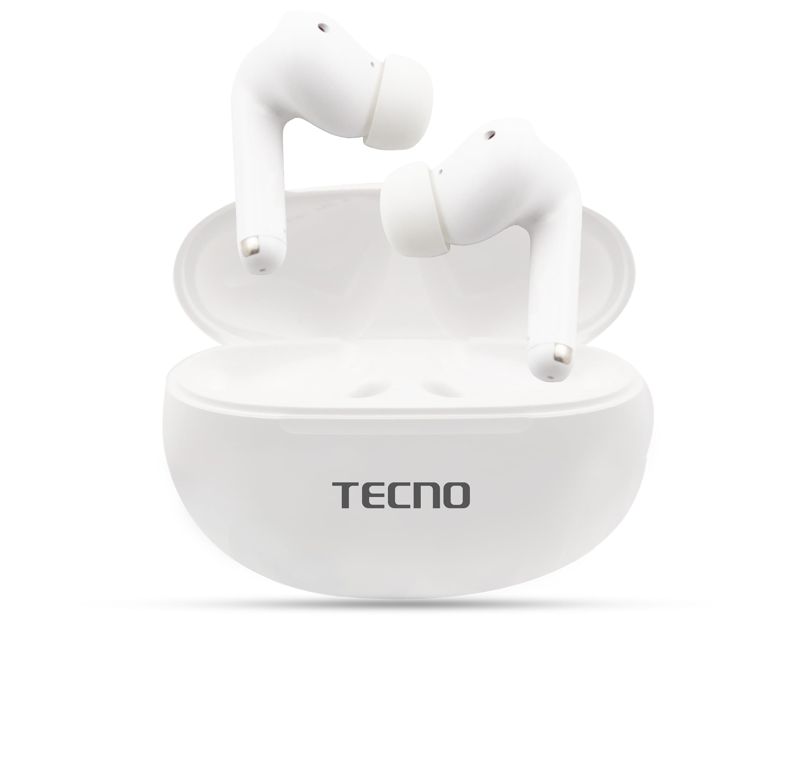 Techno Buds 3 White Deep Bass with 13mm Larger Drivers Up to 18 Hours of Playtime IPX4 Sweat Water and Dust Resistant Environmental Noise Cancellation BT 5.0