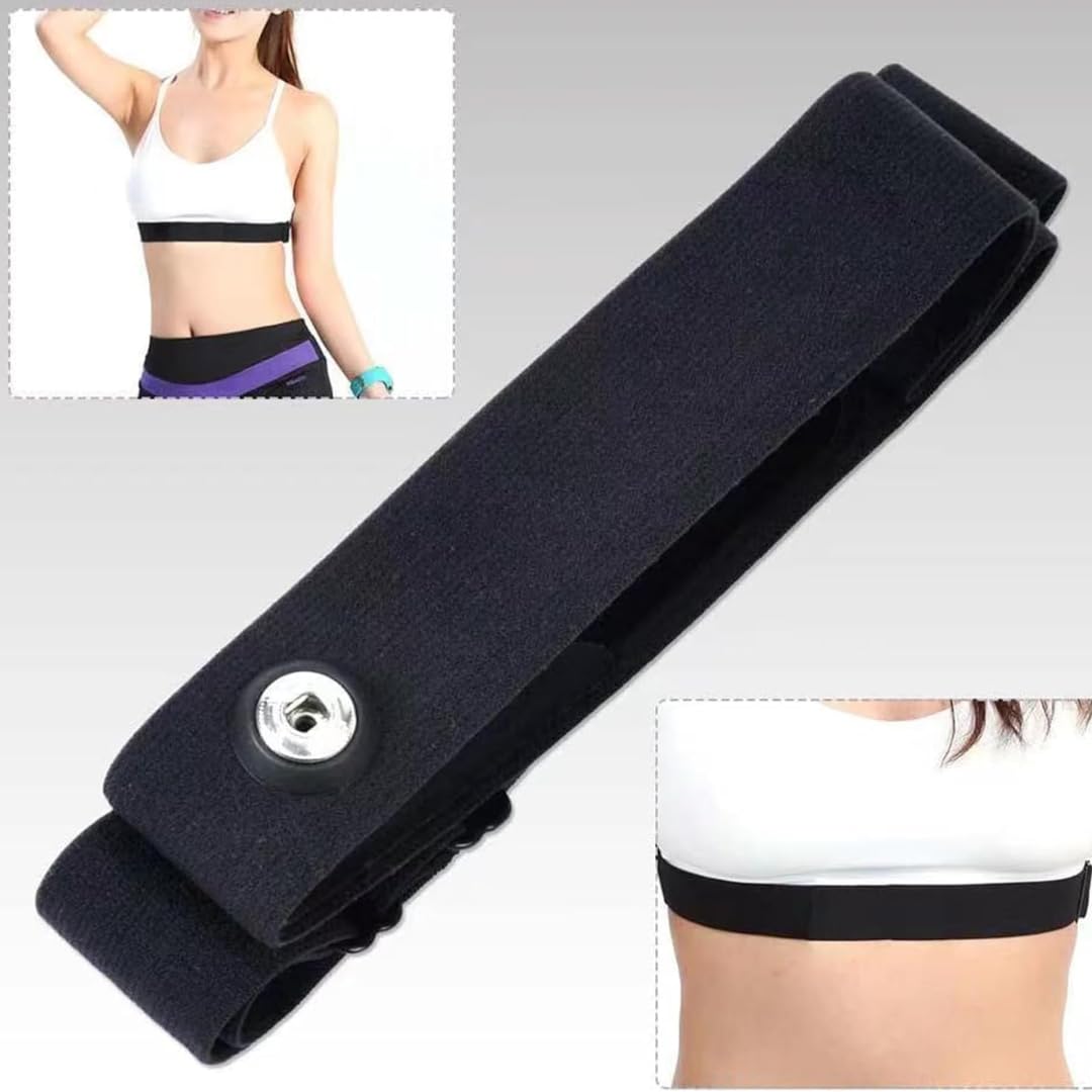 Genérico Recambio pulsometro banda pectoral | Banda Pulsometro para Sensor Frecuencia Cardiaca Compatible para el Pecho | Cinta de Pecho Ajustable para medir el Ritmo cardíaco