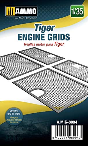 MIG 1/35 Tiger Engine Grids kit photodécoupe blindé allemand MIG8094