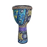 RUOSWTE Djembe Drum Percussion Instrument For Children, West African Style, Light Tambourine, Early