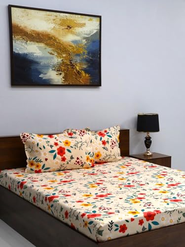 Bombay Dyeing Vista 144 TC Microfiber New Yellow Queen Size Bedsheet with 2 Pillow Covers (B0D6KR7CM9) Amazon Price History, Amazon Price Tracker