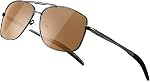 SUNGAIT Men's Polarized Sunglasses Durable Metal Frame for Fishing Driving Golf