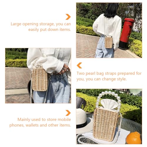 Paquet de rangement pour cosmétiques en paille, voyage et présent - 7