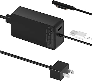 [Upgraded Version] Surface Pro Charger 65W for Surface Pro 3/4/5/6/7/8/9/X Power Supply Adapter, Compatible for Both Microsoft Surface Book Laptop/Tablet，Works with 65W&44W&36W&24W (6.6 Ft Cord)