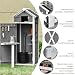 Outsunny Gartenschrank Holz Wetterfest Gerätehaus Tür 78x52,5x182cm Grau