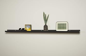 LTL Home Products 1196970 Photo Ledge Floating Picture Wall Shelf, 46.5" x 3.5", Black