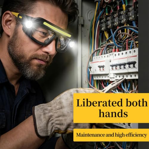 Gafas con luces LED ajustables en 5 modos y linterna integrada para mecánicos 4