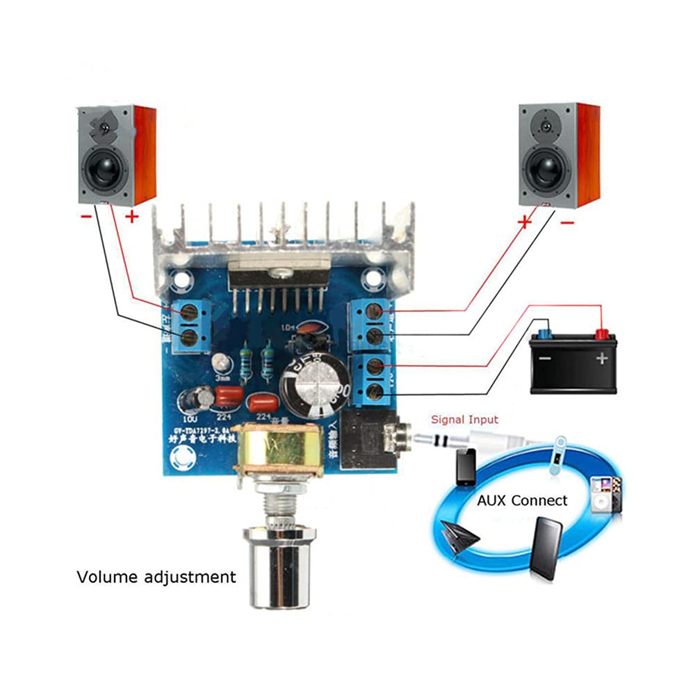 W-710 アンプ Amazon | TDA 7297 BアンプボードAC/DC 9-15 V 15 W*2デジタル