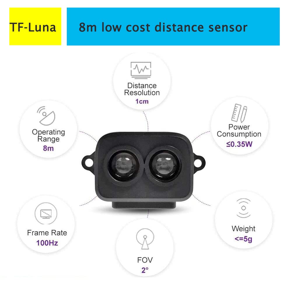 Arduino Raspberry Sensore Lidar TF-Luna SmartFly - Misura Distanza 0.1 ...