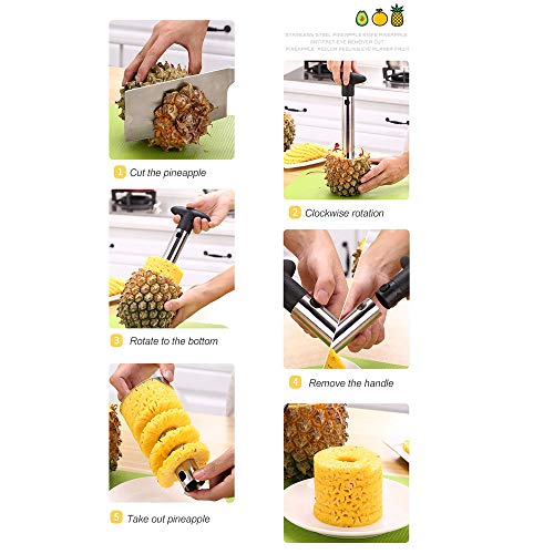 Nishore Pineapple Corer Aço Inoxidável Cortador de Abacaxi Aço Inoxidável Cortador Cortador de Fruta