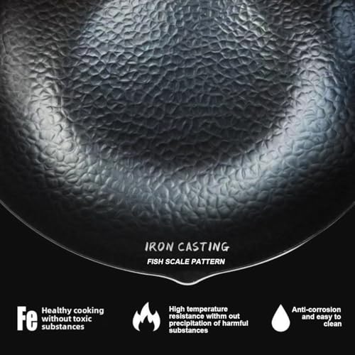 Wok de acero de carbono 12 pulgadas con mango ergonómico y tapa miniatura 3