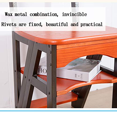 Silla plegable de madera maciza convertible en escalera hasta 150 kg 4