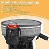 Collapsible Stool - Upgraded with 3 Slides Load Capacity 600lbs, Folding Camping Stool with 3-in-1 Carry Bag, Lightweight Sturdy Retractable Suitable for Camping Fishing Hiking BBQ (Black)