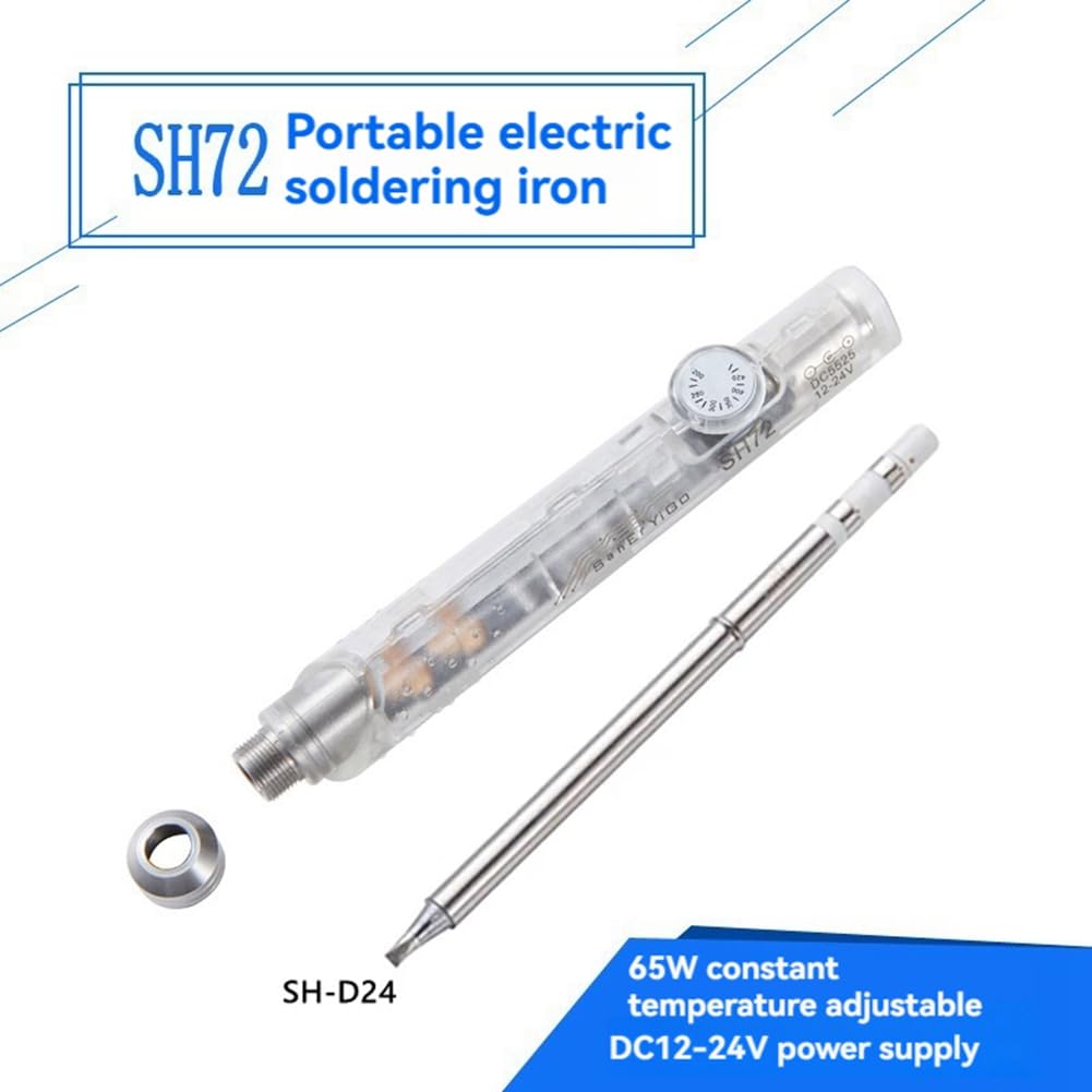 Bloepum Portable Electric Soldering Iron 65W Soldering Iron Adjustable Temperature Welding Repair Tool with Soldering Iron Tip B