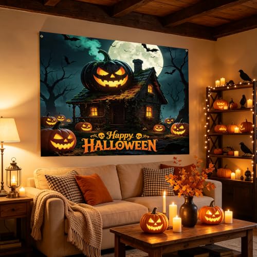 GORDITA Halloween Pumpkin Garage Door Cover Banner (Various) 7'x16' 9.99 or 7'x8' 8.49 + Free Shipping w/ Prim + 50% Off Code BDY2CV97 - image 2