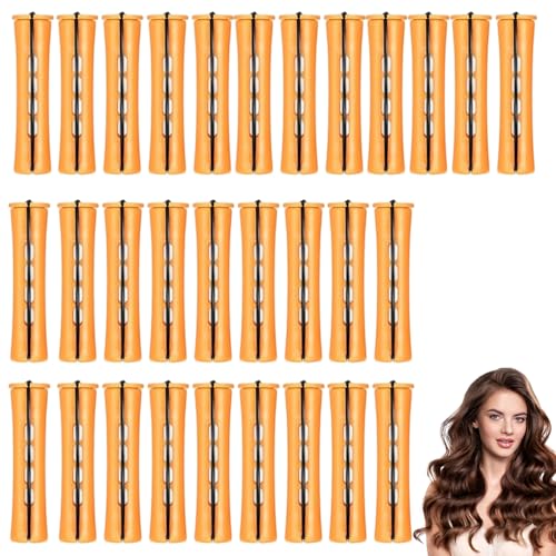 Thapncow 30 Tiges de Permanente de Cheveux, Kits de Perm à Bigoudi pour Femmes, Tiges de Perm en Plastique,pour Cheveux Naturels Longs Cheveux Courts Outil de...