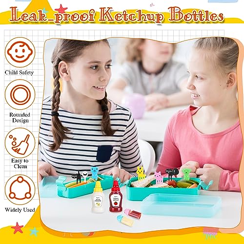 50 piezas de accesorios para caja Bento para niños que incluyen selecciones de alimentos mini bloque de construcción - Imagen 21 de 31