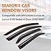 Seaforie Rain Guards for Car Windows Compatible with 2002-2007 Mitsubishi Lancer & Lancer EVO Sedan 4-Door,Smoke Tape-on Type Windows Visors Sun/Rain Guards,4PCS Slim Style Side Window Wind Deflectors
