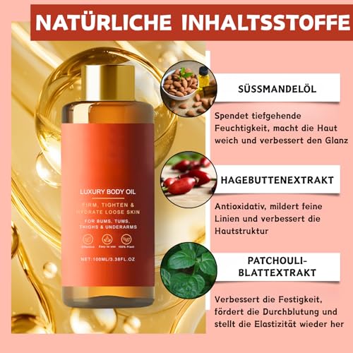 2 Stück Glow Remedy Oil Original, Lifting Körperöl Straffend, Magic Luxury Body Oil, Glow Straff Magic Körperöl für Frauen, Hebt Schlaffe Haut, Hydratisieren&Glätten, Massageöl für alle Haut, 2×100ml