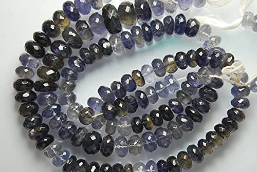 Perles iolite saphir d'eau naturelles de 14-9mm pour la création de bijoux artisanaux