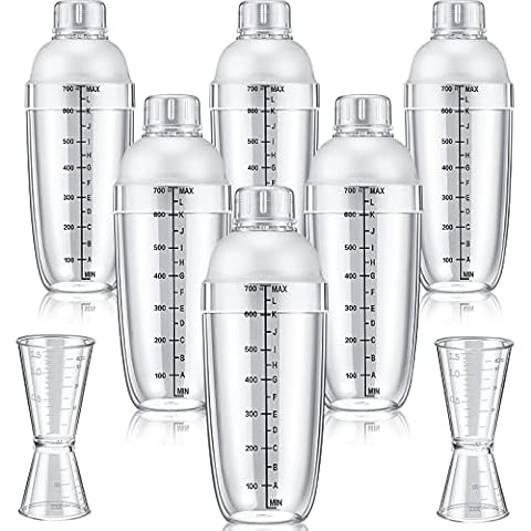 Suclain 8 Pcs Plastic Cocktail Shaker Set Cover