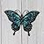 LIFFY Metal Butterfly Wall Decor Glass Outdoor Wall Art Sculptures 12" Hanging Garden Decorations Indoor Home Decorative Ornaments for Patio Yard Fence Bedroom Living Room