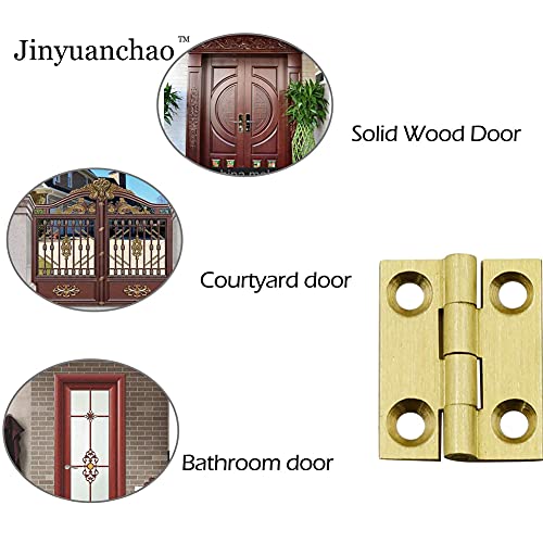 image for Jinyuanchao Mini Solid Brass Hinges Cabinet Drawer Butt Hinges for Jew