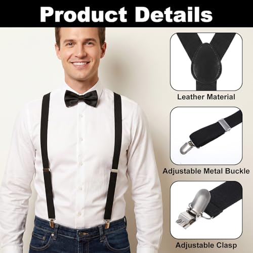 Set de Tirantes y Corbata de Moño para Hombre miniatura 4