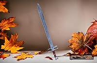 Vista 8 de Espada de acero de Damasco personalizada, espada de caza de machete legendario de 37 pulgadas