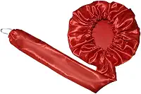 Touca Difusora Secadora De Cetim Seda Vermelho Anti Frizz
