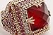 Turkish Handmade Jewelry Square Shape Ruby and Round Cut Topaz 925 Sterling Silver Ring Size Option