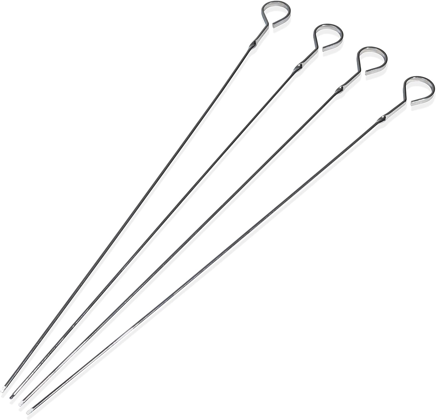 Katai - Ensemble de 8 paniers de grillade pour barbecue extérieur - 4 paniers en métal pour grill, 4 brochettes plates pour légumes, viande, poisson et kebab