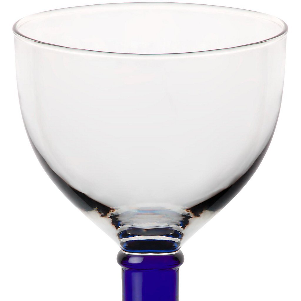 CRISTALICA Eisschale Lombardia Aquamarin - 18,5cm Handgemachtes Glas Für Desserts