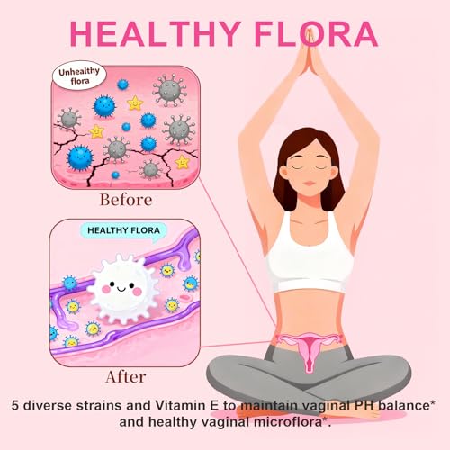 Natener 3 in 1 Vaginal Probiotics for Women - 600mg Slippery Elm + 200mg Kacip Fatimah +100mg Hyaluronic Acid - Supports Vaginal Moisture*, PH Balance*, Healthy Odor*, Tightening*, 60 Capsules — view 6