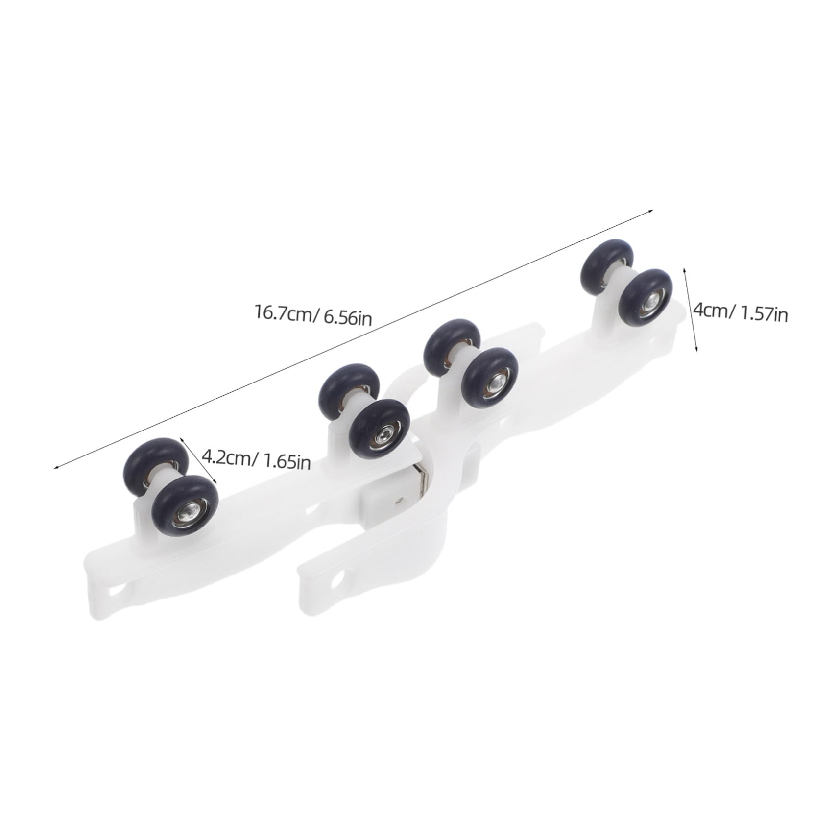 STOBAZA 2 Pairs Curtain Light Blocker Track Roller Bearing Magnetic Pulley Closure Drapery Rail Gliders Closure for Home Offices Window Shade and Curtains