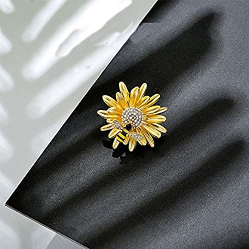 Image of 1X Brooch Bee Daisy Women Corsage Wedding Bridal Pin Dress Scarves Shawl Clip Lady Jewelry Bag Ornament New Released