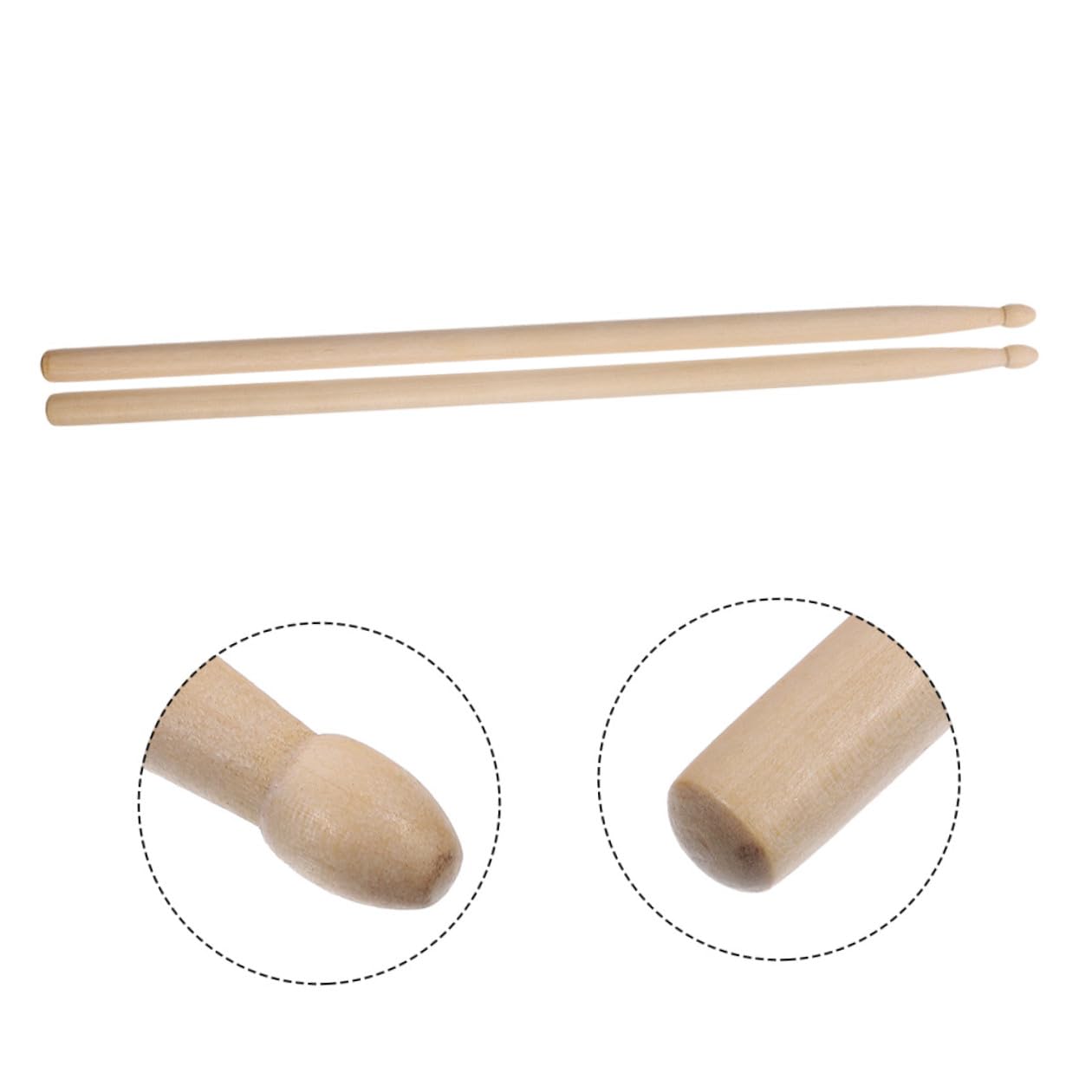 ibasenice 12paia Bacchette in Legno per Percussioni Bacchetta per Batteria con Punta in Legno Impugnatura Comoda per Gruppi Musicali Lezioni di Musica e Pratica di Batteria