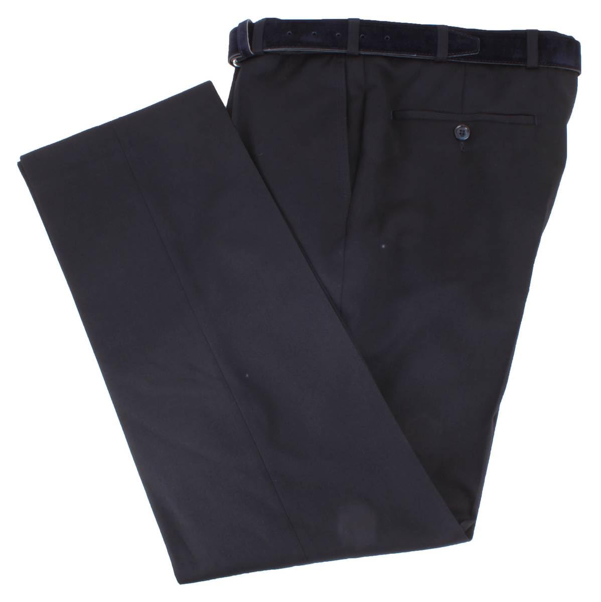 Bruhl Men's Marine Navy Robert Classic Wool Mix Smart Trousers - W34 L32