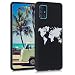 Produktbild kwmobile Hülle kompatibel mit Samsung Galaxy A51 - Handyhülle - Handy Case Travel Umriss Weiß Schwarz