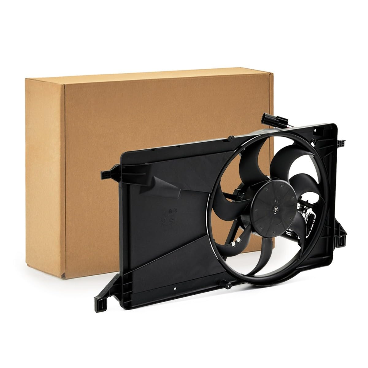 RIDEX 508R0163 Ventilador de motor eléctrico con bastidor radiador (armazón) compatible con FORD Focus Mk2 Familiar DA, FFS, DS