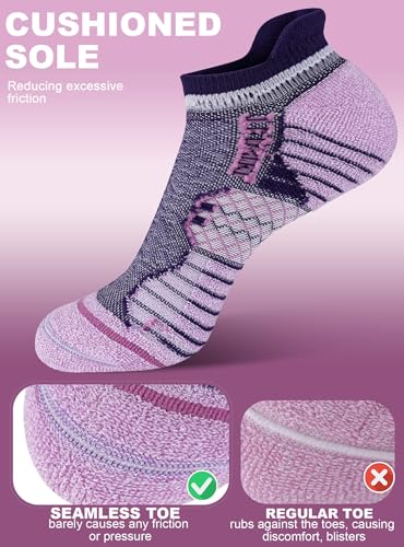 Image of Trusiel Women Ankle Compression Athletic Running Socks Low Cut 5 Pairs
