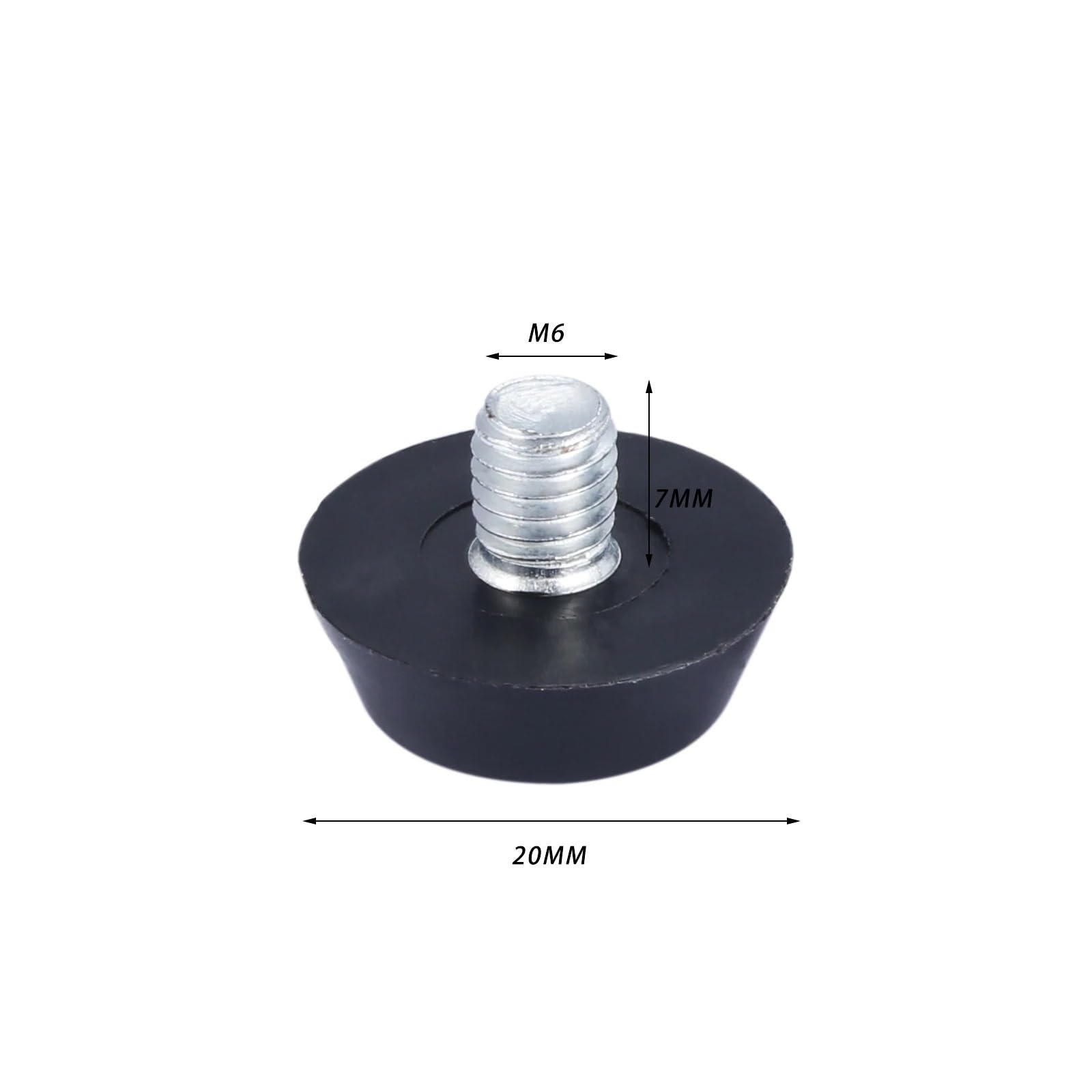 Gambe di ricambio per mobili per divano, armadio, tavolo, piedini di livellamento a vite, 100 pezzi/lotto, gamba di livellamento regolabile per sedia, M6, M8, bullone sul cuscinetto e(M6X19mm)