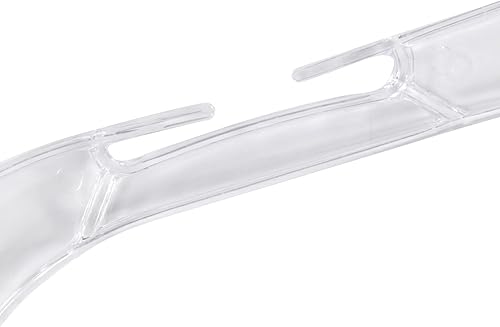 Miniatura 6 de SSWBasics Perchas de plástico transparente de 17 pulgadas (caja de 20) – Cuenta con un gancho giratorio cromado y hombros con muescas – Perfecto