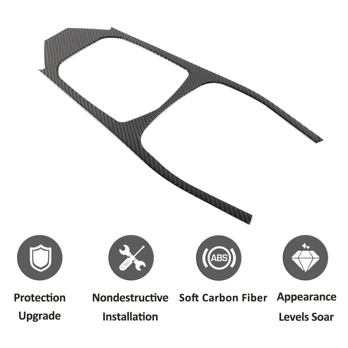 Rivestimento decorativo per telaio del cambio dell'auto, in morbida fibra di carbonio, per Serie 1 Serie 2 F40 F44 2020-2023, accessorio per auto (fibra di carbonio, guida a sinistra)