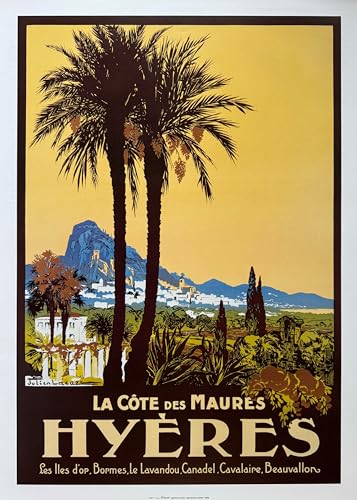 Poster Hyères Côte des Maures 50x70 poster mural paysage mer Sud de la France