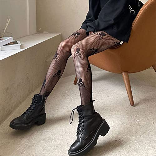 3 Pairs Womens High Waist Tights Fishnet Stockings Thigh High Pantyhose Black Halloween Fishnets Stocking2