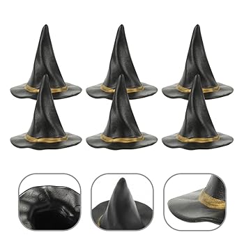 Amazon.co.jp: Kichvoe 12個ミニ巫婆帽子 ハロウィンパーティー